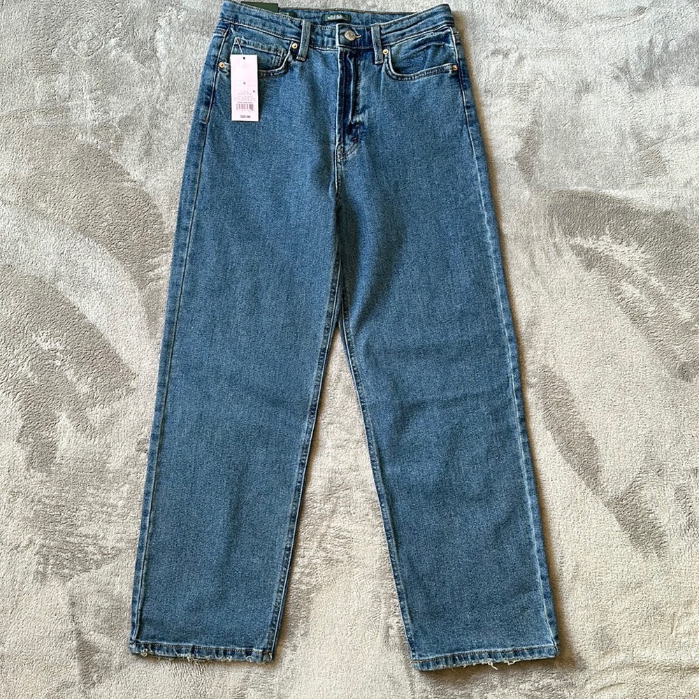 NWT - Women’s Highest Rise Wide Straight Leg Blue Jeans